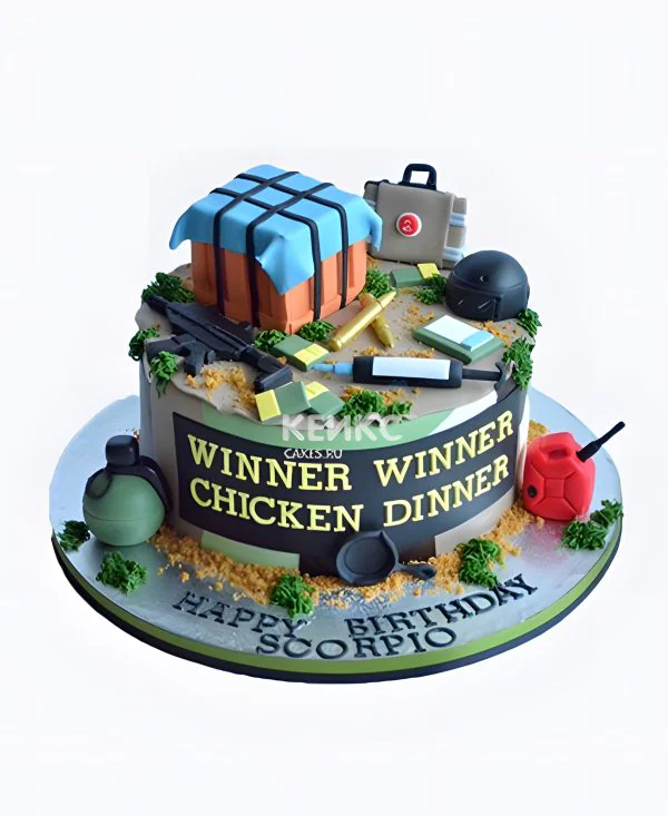 Торт PUBG «Winner  Winner Chicken Dinner» Торт PUBG «Winner  Winner Chicken Dinner» Фото