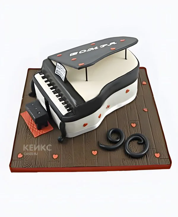 Дорогой торт рояль на юбилей Фото