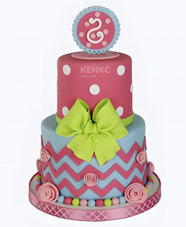 Торт розово голубой Торт розово голубой Фото