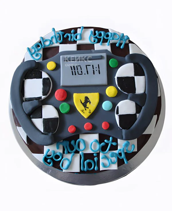Торт с гоночным рулем Фото
