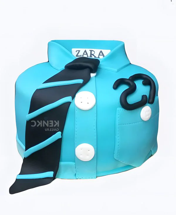 Бирюзовый торт с галстуком Бирюзовый торт с галстуком Фото