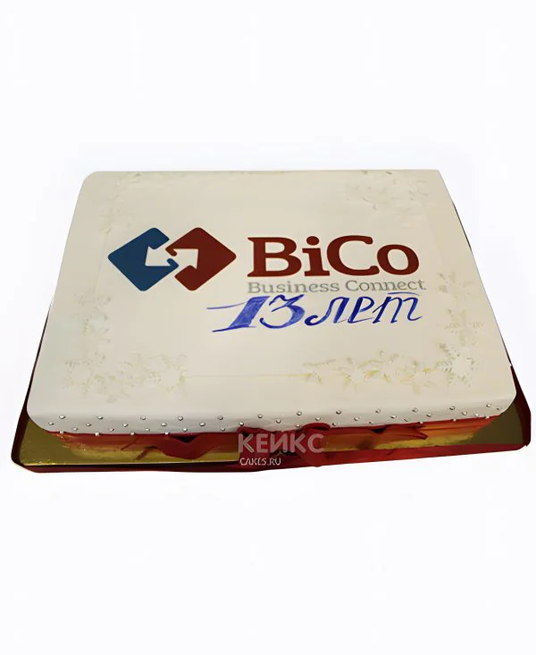 Большой торт на день рождения компании Фото