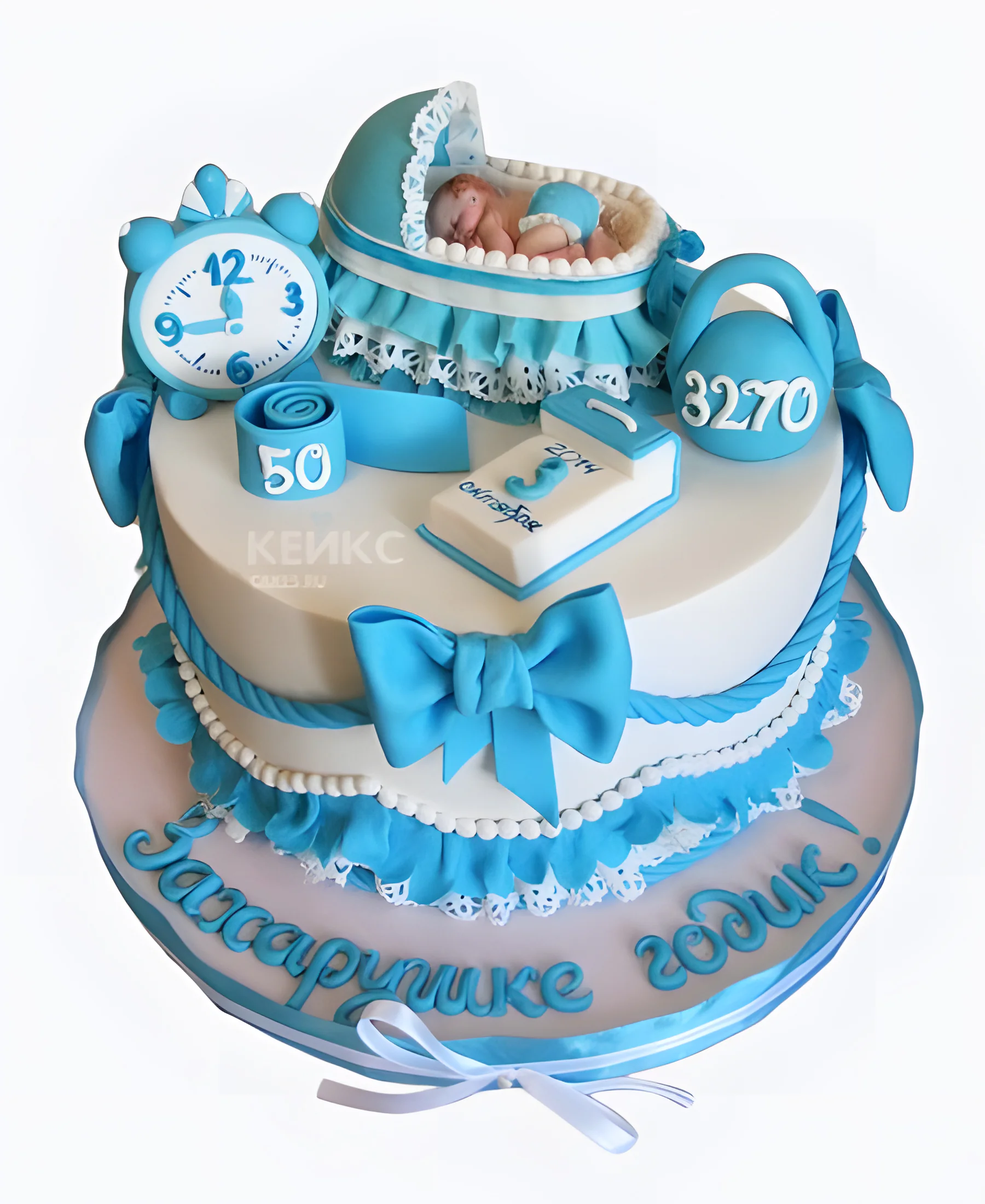 Торт с метрикой на рождение мальчика Фото