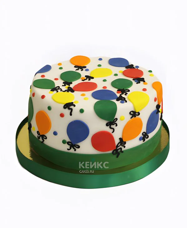 Очаровательный торт с шариками Очаровательный торт с шариками Фото