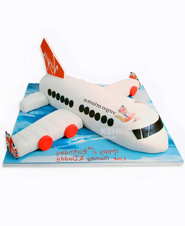 Шикарный торт с самолетом из мастики Шикарный торт с самолетом из мастики Фото