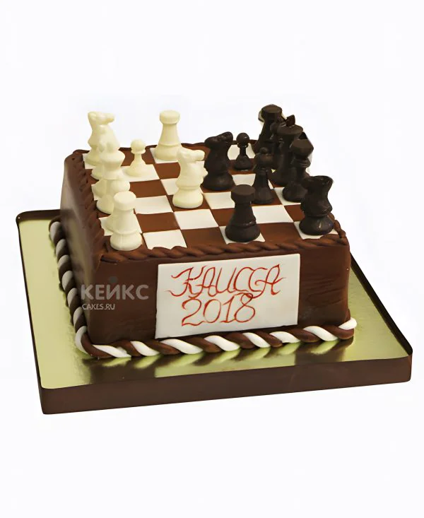 Торт с шахматной доской для девочки Фото