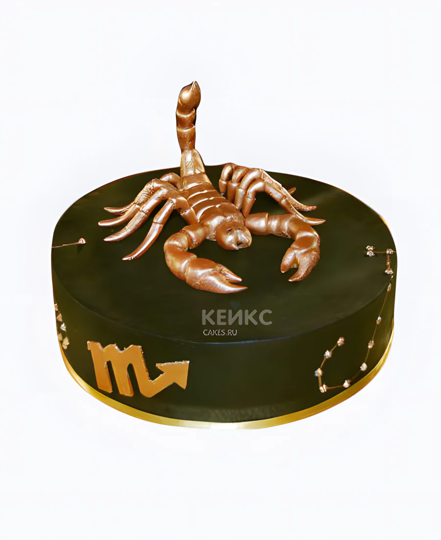 Мастичный торт со скорпион Фото