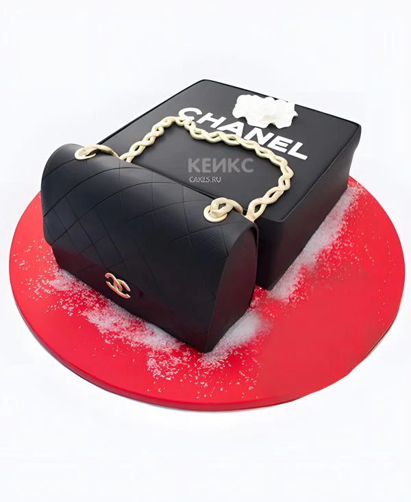 Шедевральный торт в виде сумки шанель Шедевральный торт в виде сумки шанель Фото