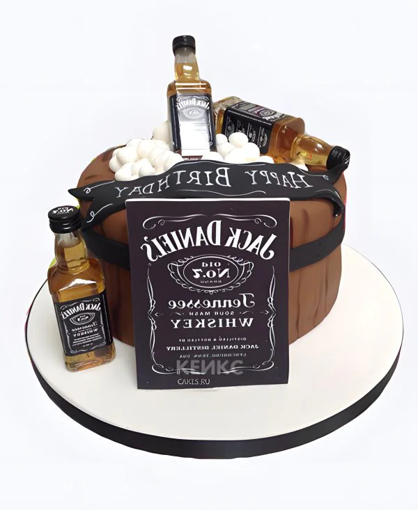 Торт виски джек дениелс с логотипом Торт виски джек дениелс с логотипом Фото