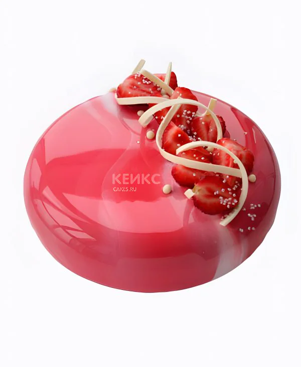 Торт с зеркальной розовой глазурью Торт с зеркальной розовой глазурью Фото