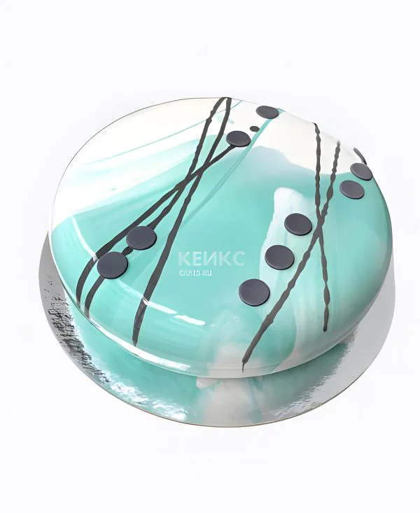 Торт зеркальный расписной Торт зеркальный расписной Фото