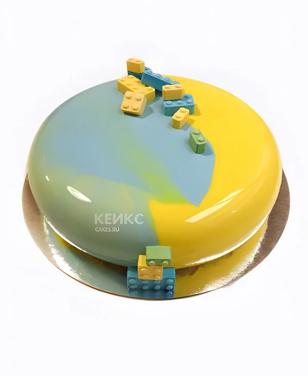 Яркий торт зеркальный с конструктором Яркий торт зеркальный с конструктором Фото