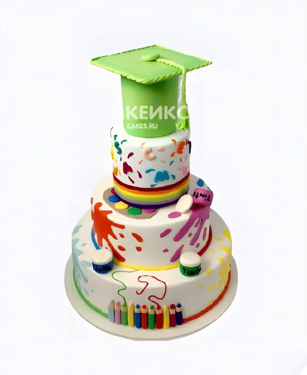 Художественный торт на выпускной в детский сад Художественный торт на выпускной в детский сад Фото