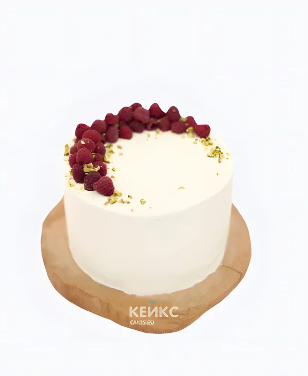Милый кремовый торт с малиной Милый кремовый торт с малиной Фото