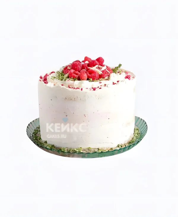 Привлекательный торт из крема с малиной Привлекательный торт из крема с малиной Фото