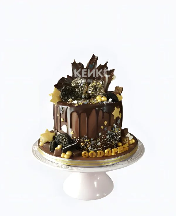 Торт мужчине на день рождения с печеньем орео и шоколадом Торт мужчине на день рождения с печеньем орео и шоколадом Фото