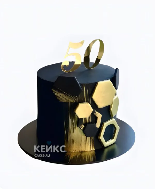 Торт мужчине на день рождения с золотом Торт мужчине на день рождения с золотом Фото