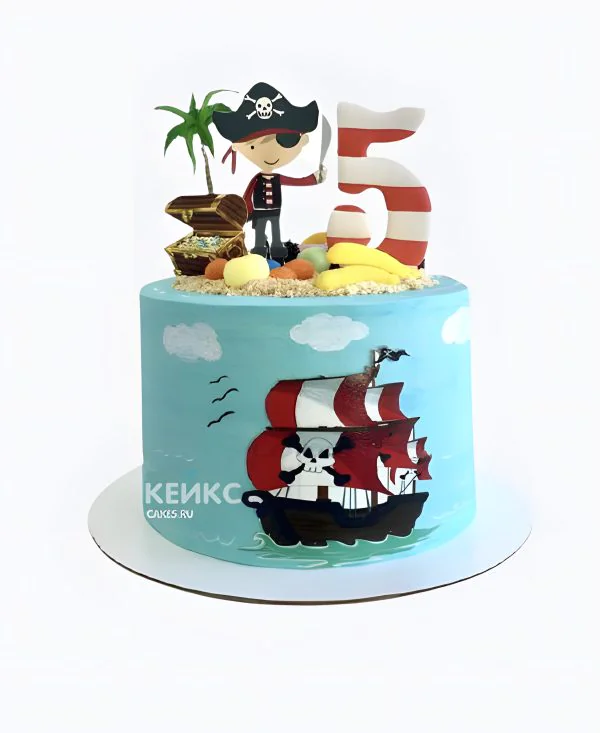 Торт на 5 лет мальчику пирату Торт на 5 лет мальчику пирату Фото