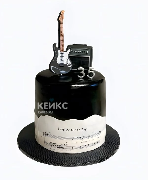 Торт на день рождения мужчине с гитарой Торт на день рождения мужчине с гитарой Фото