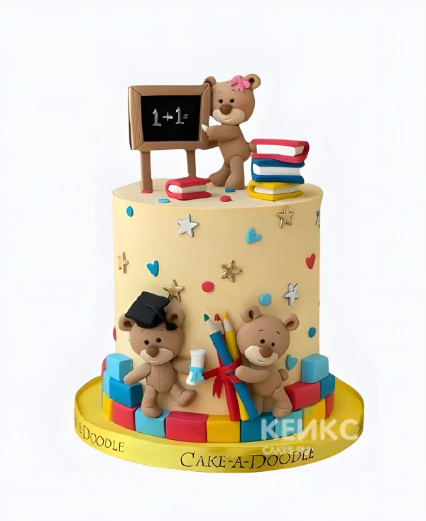 Торт на выпускной в детский сад с медведями Торт на выпускной в детский сад с медведями Фото