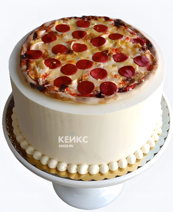 Аккуратный торт с пиццей Аккуратный торт с пиццей Фото