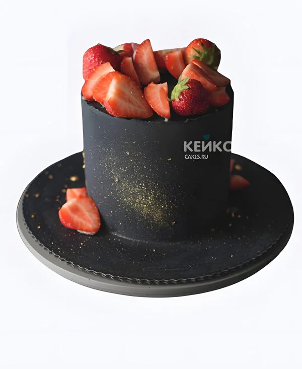 Аппетитный велюровый торт с клубникой Аппетитный велюровый торт с клубникой Фото