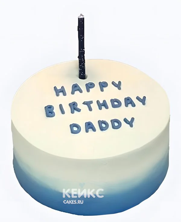 Бело голубой бенто торт папе Бело голубой бенто торт папе Фото