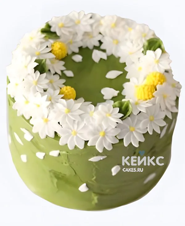 Бенто торт без мастики с ромашками Бенто торт без мастики с ромашками Фото