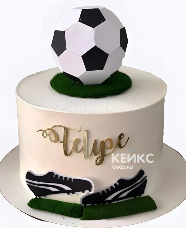 Бенто торт футбол с мячом и бутсами Бенто торт футбол с мячом и бутсами Фото