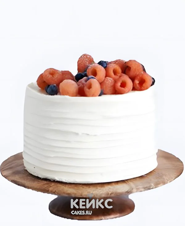 Бенто торт из крема с малиной Фото