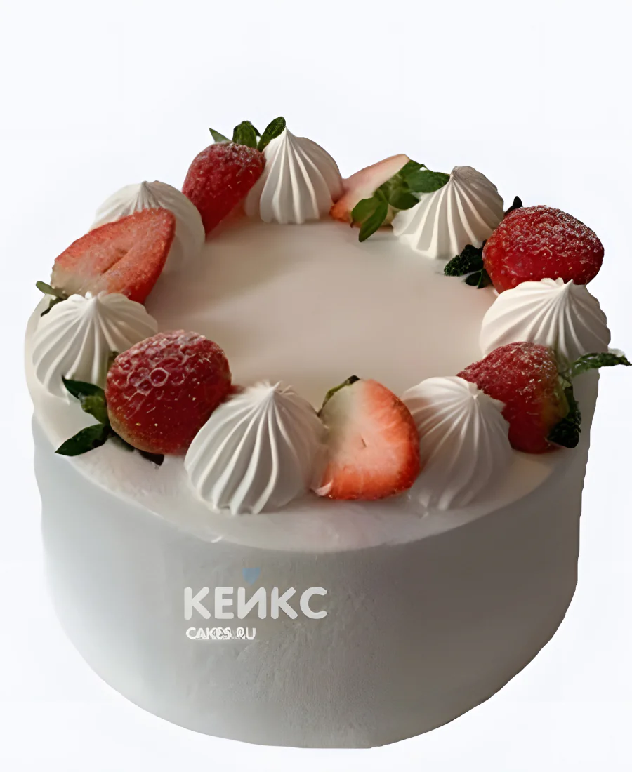 Бенто торт с клубникой и безе Бенто торт с клубникой и безе Фото