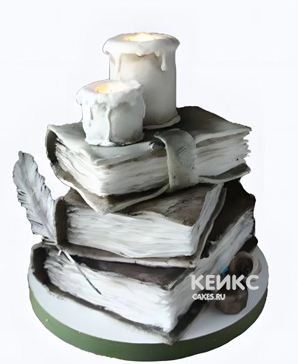 Бенто торт с книгами и свечами Бенто торт с книгами и свечами Фото