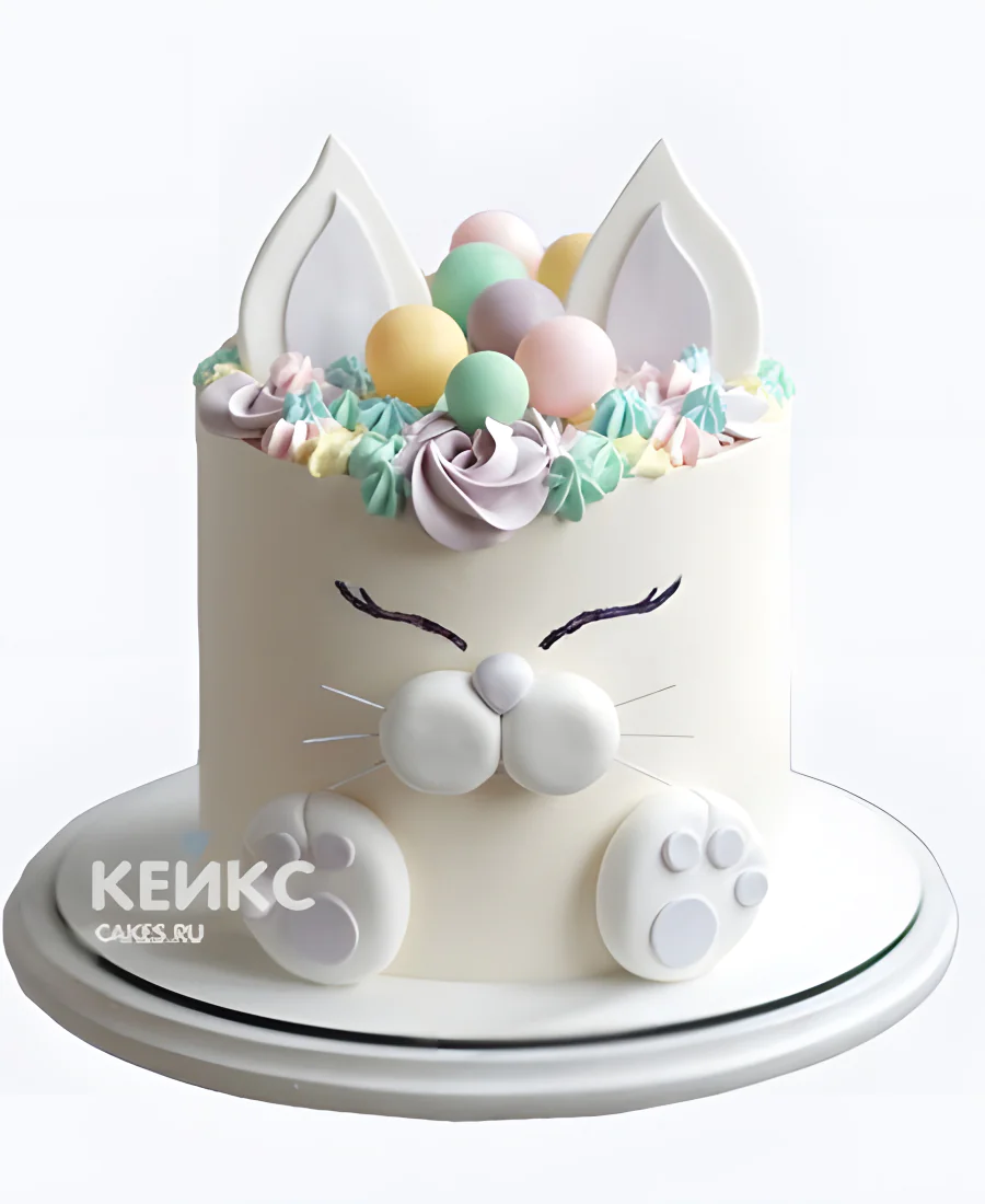 Бенто торт с кошкой и шариками Бенто торт с кошкой и шариками Фото
