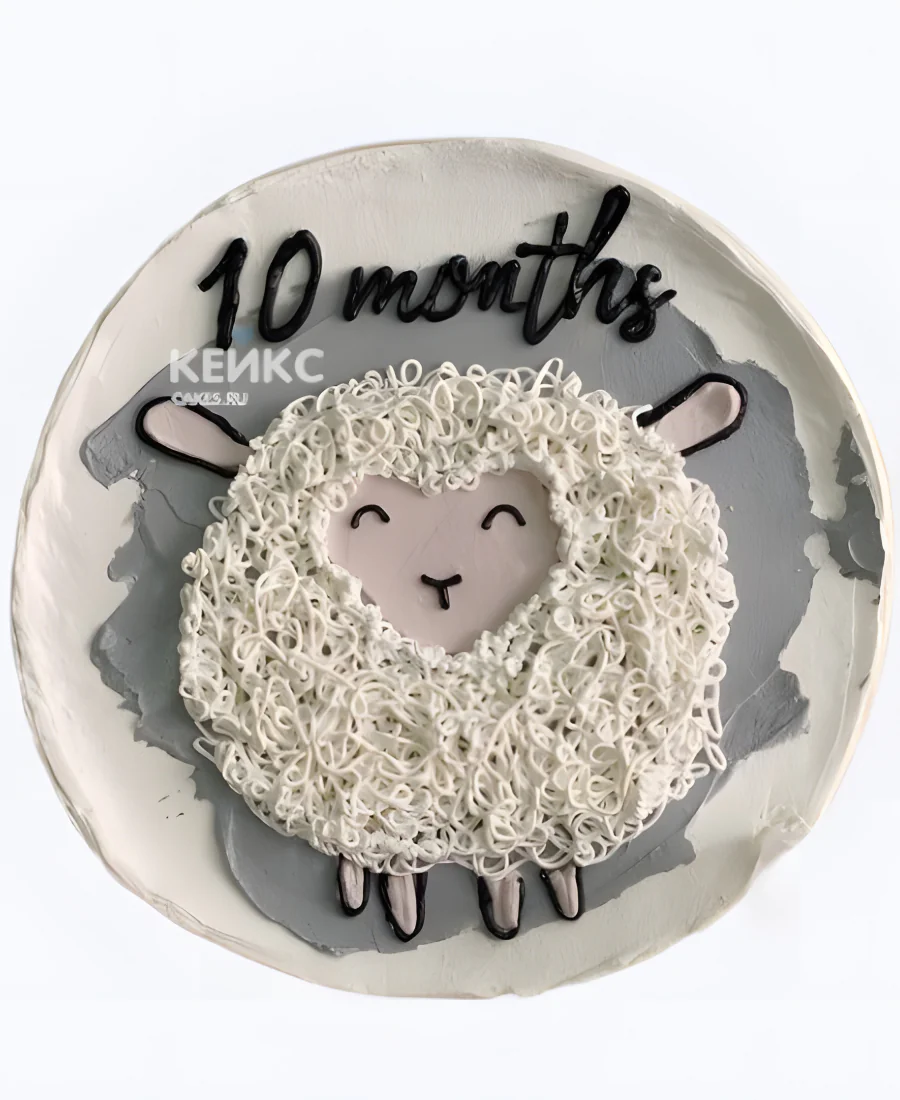 Бенто торт с овечкой Фото