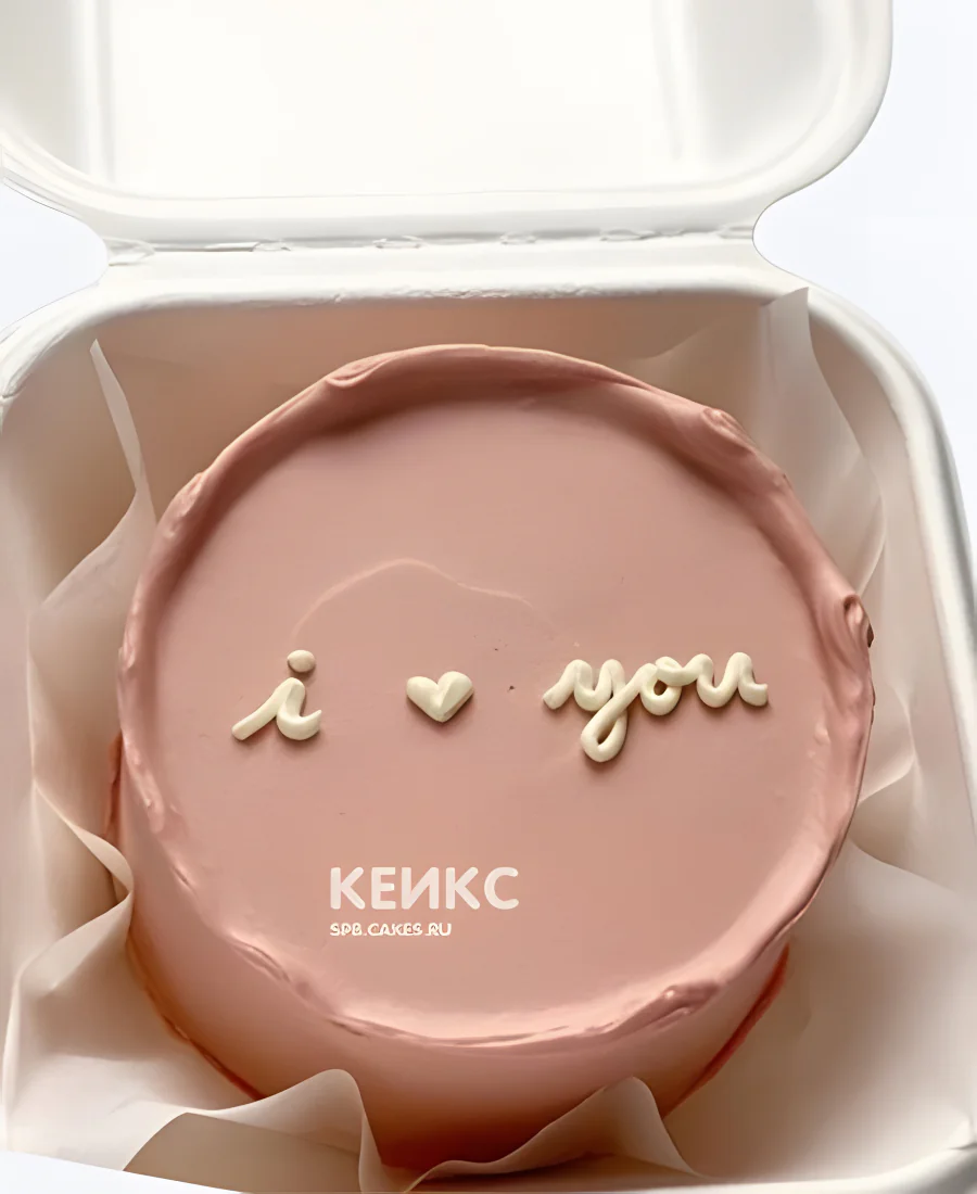 Бенто торт с признанием в любви Фото