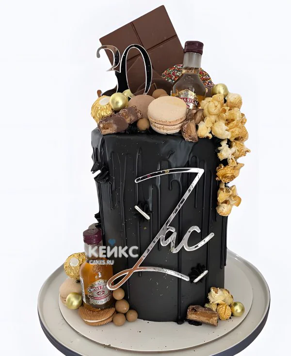 Черный шоколадный торт на юбилей 30 лет Черный шоколадный торт на юбилей 30 лет Фото