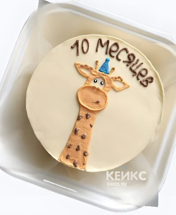 Детский бенто тортик с жирафом Фото