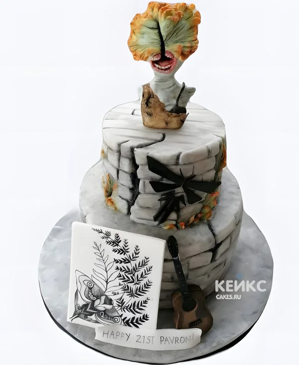 Двухъярусный торт в стиле сериала Одни из нас Двухъярусный торт в стиле сериала Одни из нас Фото