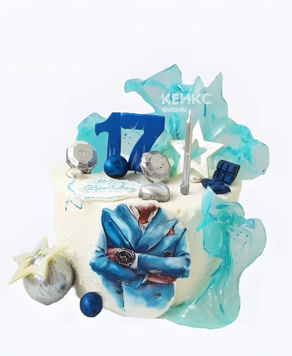 Эстетичный торт на 17 лет парню Эстетичный торт на 17 лет парню Фото