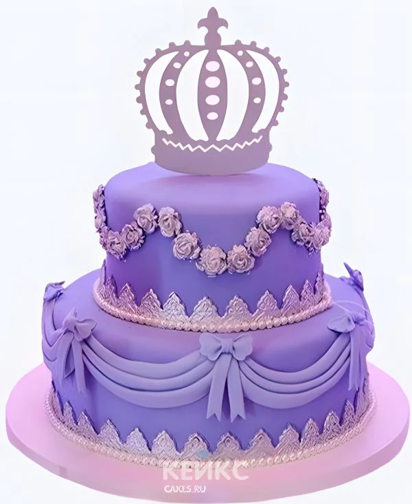 Фиолетовый торт с короной Фиолетовый торт с короной Фото