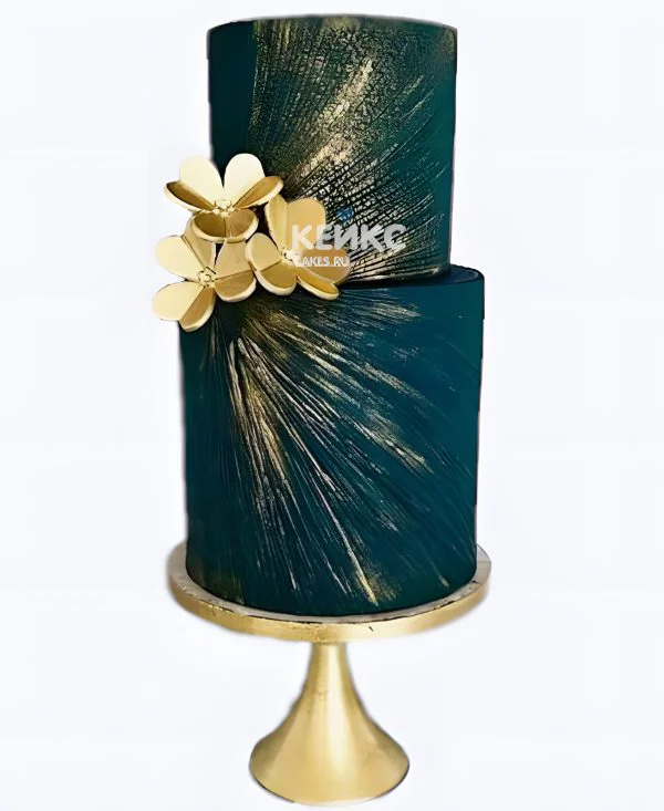 Изумрудный торт с золотом Изумрудный торт с золотом Фото