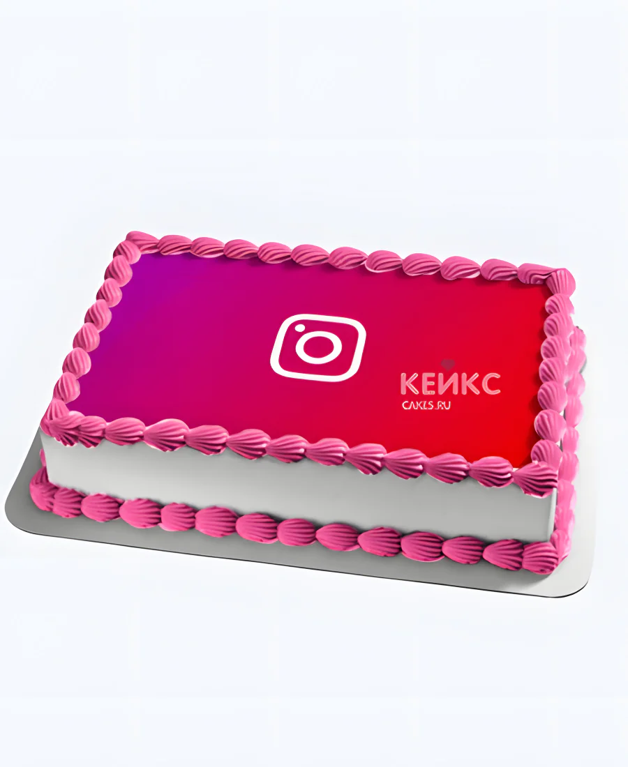 Корпоративный торт с фотопечатью инстаграм Корпоративный торт с фотопечатью инстаграм Фото