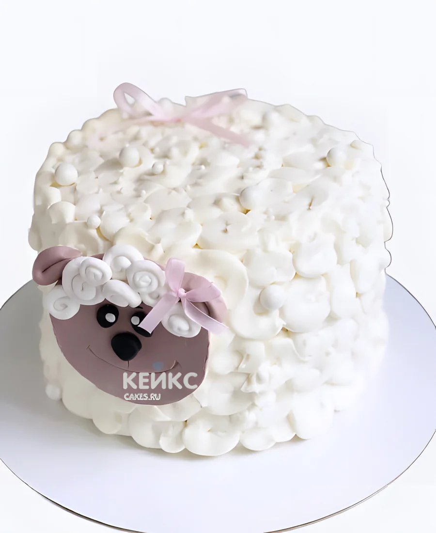 Круглый торт овечка Круглый торт овечка Фото