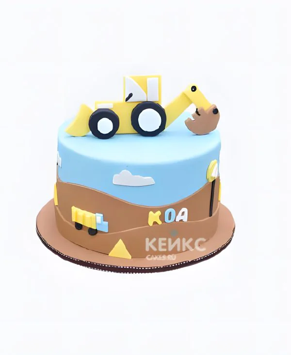 Миленький торт мальчику на 7 лет с машинкой Миленький торт мальчику на 7 лет с машинкой Фото