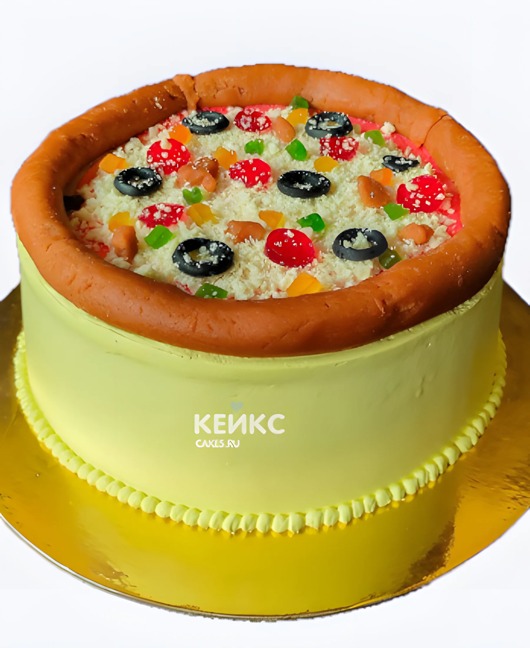 Милый торт с пиццей из мастики Милый торт с пиццей из мастики Фото