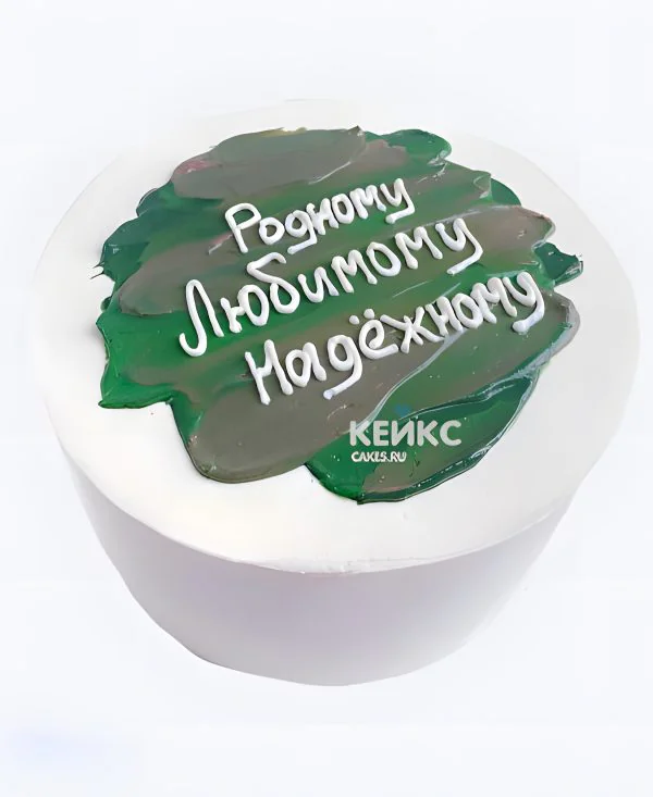 Минималистичный торт на 23 февраля Фото
