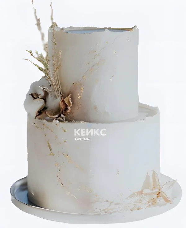 Минималистичный торт на льняную свадьбу Минималистичный торт на льняную свадьбу Фото