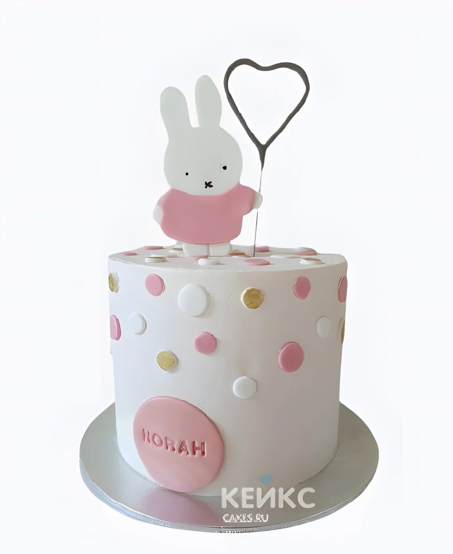 Недорогой торт девочке на годик из мастики Фото