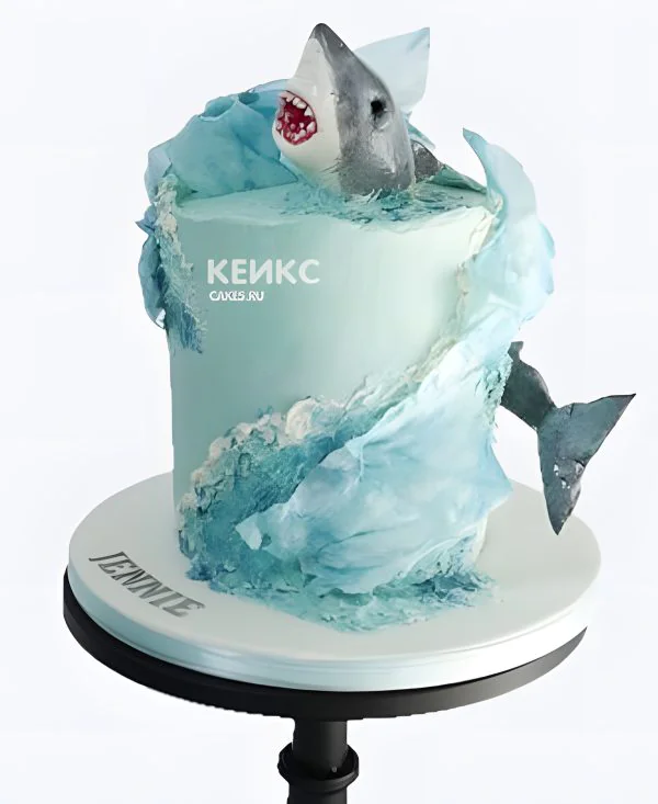 Необычный торт мальчику на 15 лет с акулой Необычный торт мальчику на 15 лет с акулой Фото