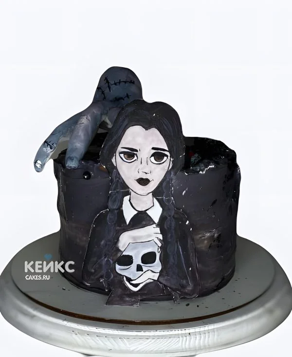 Необычный торт семейка Адамс Фото